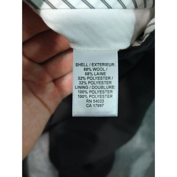 Banana Republic Dress Pants Mens 36x32 Brown Striped Wool Blend Flat Front - Picture 8 of 10